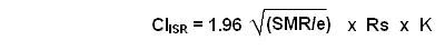 ISR CI formula using normal distribution