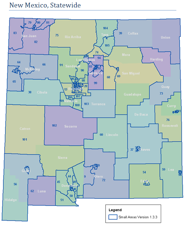 New Mexico Small Area Map